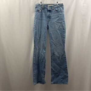 Levi Strauss Jeans Women Size 31 Blue Ribcage Boot High Rise Button Fly
